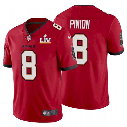 Men's Tampa Bay Buccaneers #8 Bradley Pinion Red 2021 Super Bowl LV Limited Stitched NFL Jersey